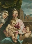 Rutilio Manetti, Virgin and Child with the Young Saint John the Baptist and Saint Catherine of Siena